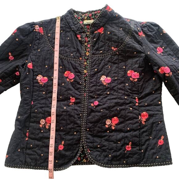 Via Penny Lane Reworked Apparel | Shania Twain Graphic Quilted Floral Jacket - Picture 4 of 8